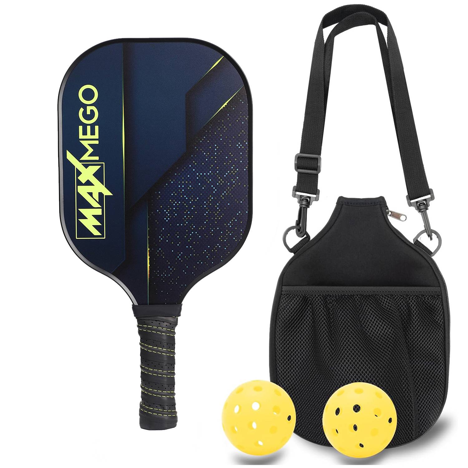 Carbon fiber [Modern Black] Single+single -shot backpack+2 40 -hole outdoor balls